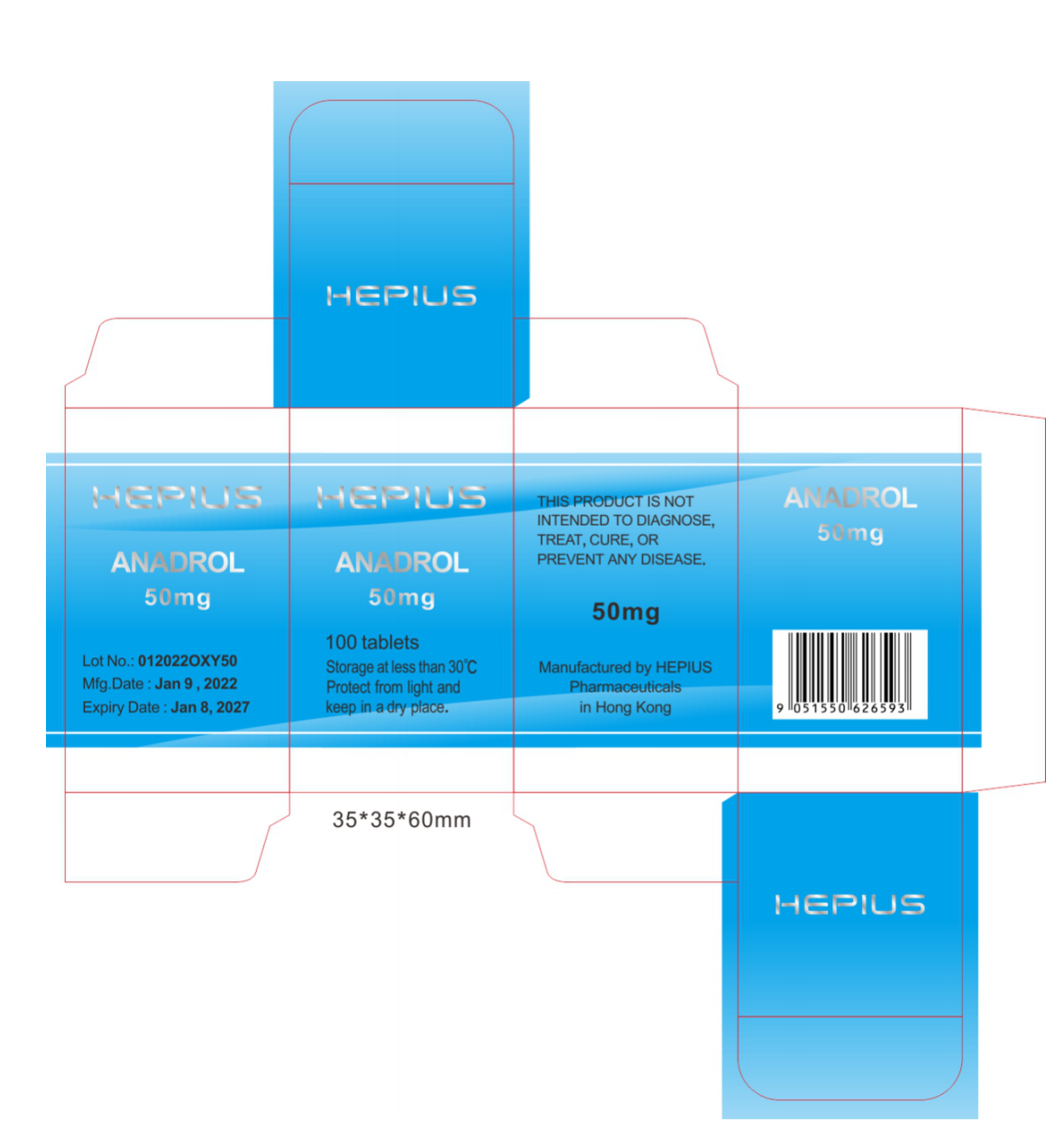 Anadrol-50  50mg/ml, 10 ml,